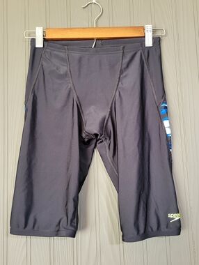 Speedo Ruse Blocks Jammer Swimsuit Endurance Chlorine Resistant Black Men's 30